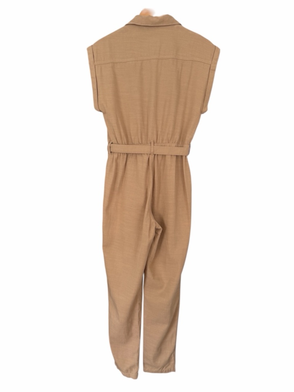 NWT ($100) Abercrombie & Fitch Tan Button-Front Utility Jumpsuit Sz S - Picture 9 of 10